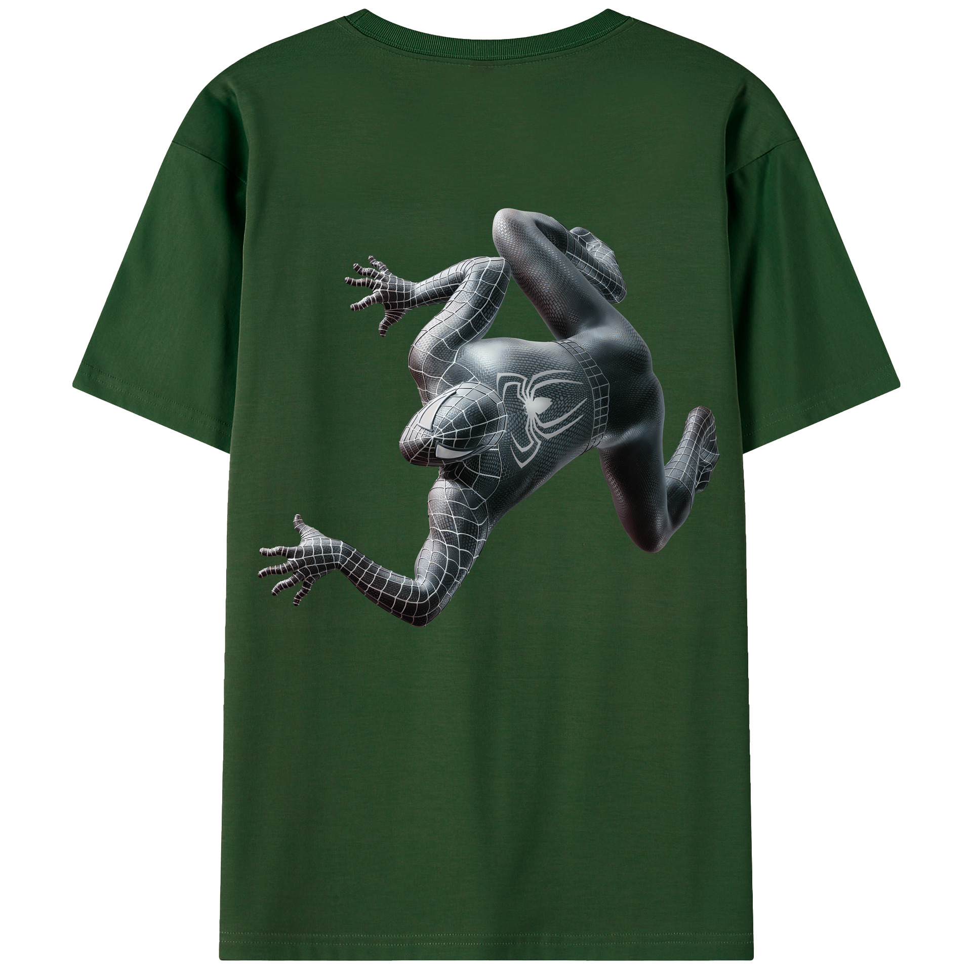 （画像用） Spider Man スパイダーマン 綿100％半袖Tシャツ（背面プリント）